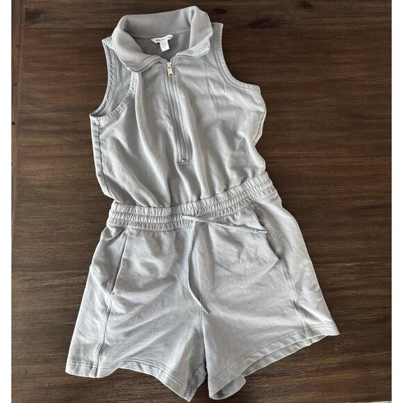 Athleta Romper Gray Retroterry Overall Garment Dye S - Picture 1 of 10